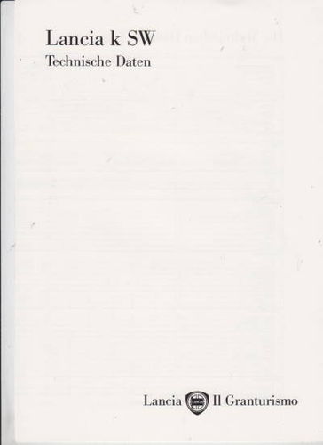 Lancia K SW Prospekt Technik 1994